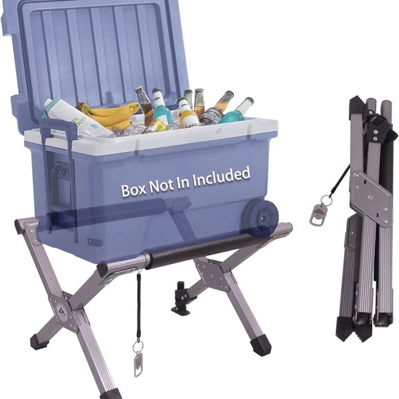 Folding Cooler Stand with Carry Bag, Anti-Slip for Camping Hiking BBQ Cooking - Picture 1 of 8